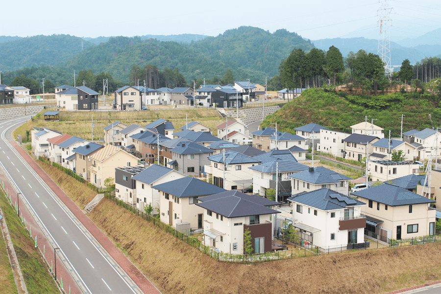 まちなみ上から